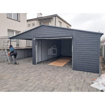 Garaż blaszany 5x6m + wiata 4m Brama uchylna... - Garaże i wiaty - Morąg - zdjęcie 4