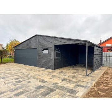 Garaż blaszany PREMIUM 8x6m + wiata 3x6 Brama... - Garaże i wiaty - Dobre Miasto - zdjęcie 2