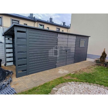 Schowek domek ogrodowy 6x2,5m + wiata 0,5m Brama... - Altany, domki, namioty - Ruda Śląska - zdjęcie 3