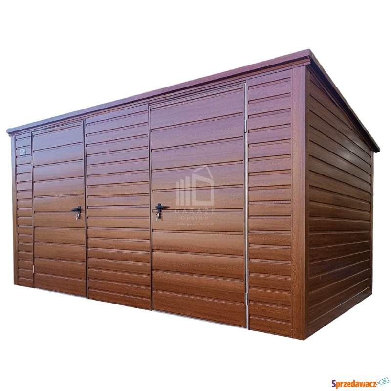 Schowek domek ogrodowy 4x2,5m 2x drzwi  drewn... - Altany, domki, namioty - Sanok