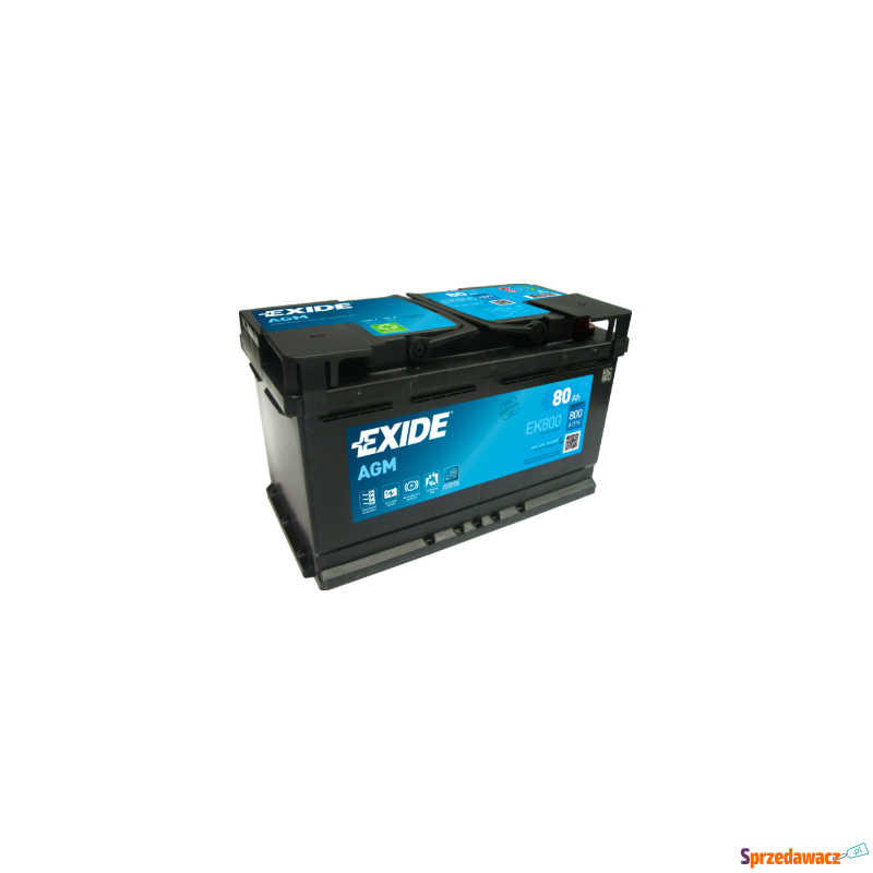 Akumulator 80Ah 800A Exide AGM start&stop EK800 - Akumulatory - Gdańsk