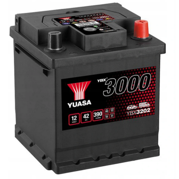 Akumulator 42Ah 390A Yuasa Standard kostka Prawy Plus