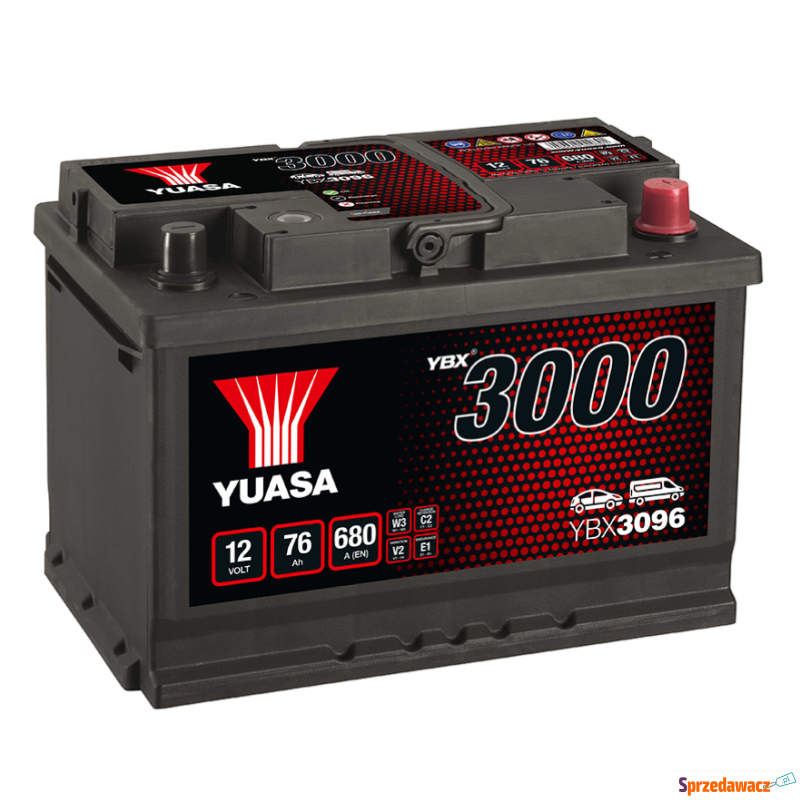 Akumulator 76Ah 680A Yuasa Standard Prawy Plus - Akumulatory - Szczecin