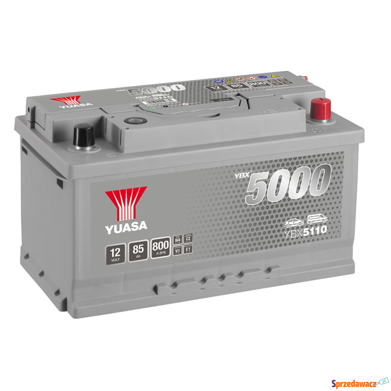 Akumulator 85Ah 800A Yuasa Silver Prawy Plus - Akumulatory - Szczecin