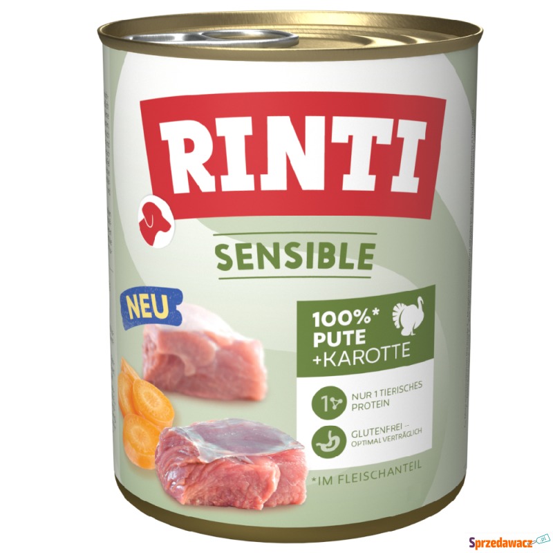 Megapakiet RINTI Sensible, 24 x 800 g - Indyk... - Karmy dla psów - Bytom