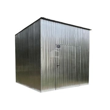 Schowek - pomieszczenie gospodarcze 3x3m - drzwi - ocynk - dach spad w tył ID920