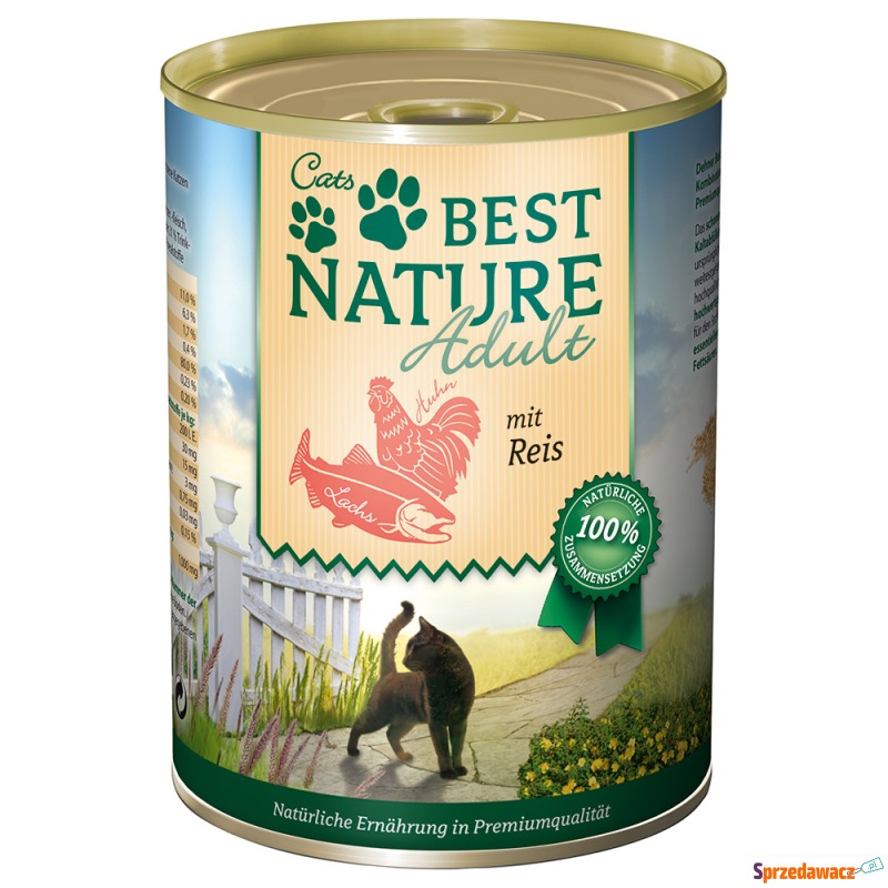 Best Nature Cat Adult, 6 x 400 g - Łosoś, kur... - Karmy dla kotów - Głogów