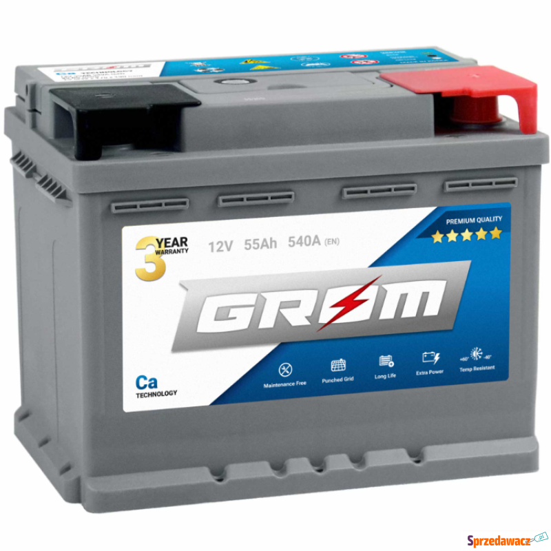 Akumulator  55Ah 540A Grom Premium