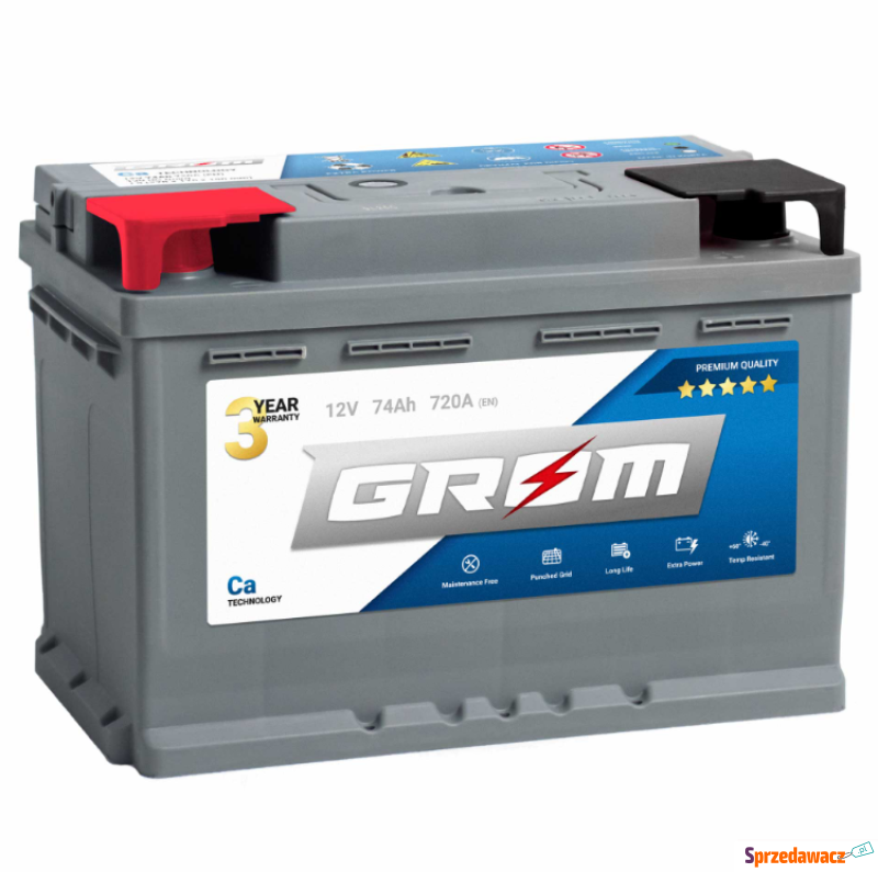 Akumulator Grom Premium 74Ah 720A...