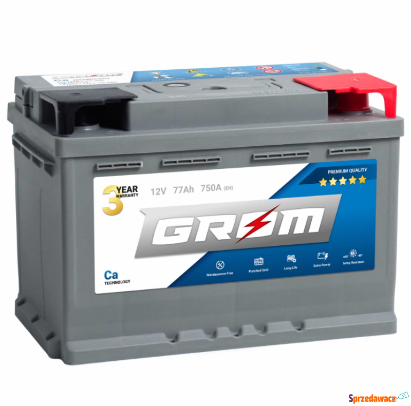 Akumulator Grom Premium 77Ah 750A...