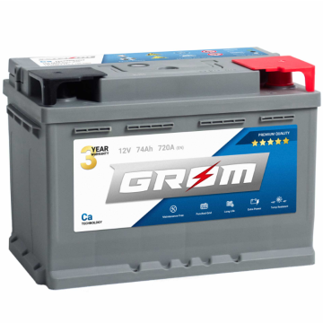 Akumulator  74Ah 720A En Grom Premium Dtr Prawy Plus