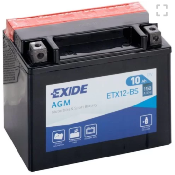 Akumulator motocyklowy ETX12-BS 10Ah 150A en Exide - Układ elektryczny - Bydgoszcz - zdjęcie 1