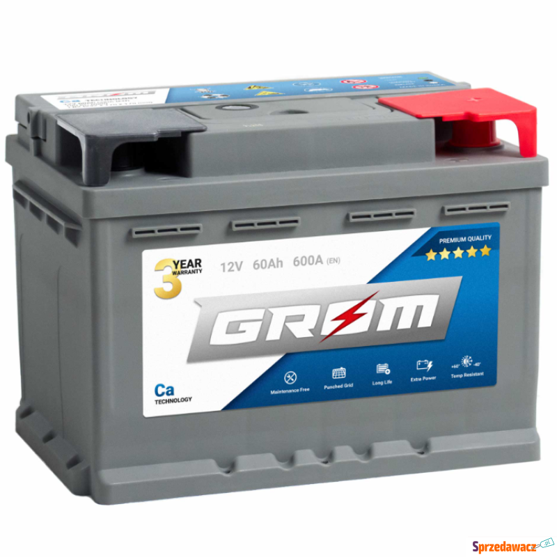 Akumulator  60Ah 600A En Grom Premium Dtr - Akumulatory - Słupsk