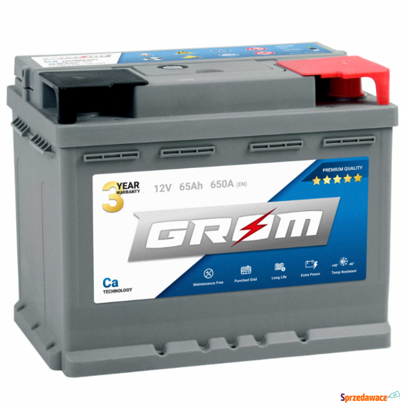 Akumulator  65Ah 650A EN Grom Premium Dtr - Akumulatory - Słupsk