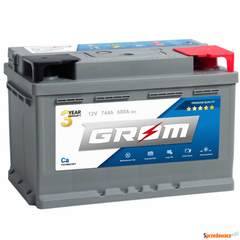 Akumulator Grom Premium 74Ah 680A EN Grom Premium... - Akumulatory - Słupsk