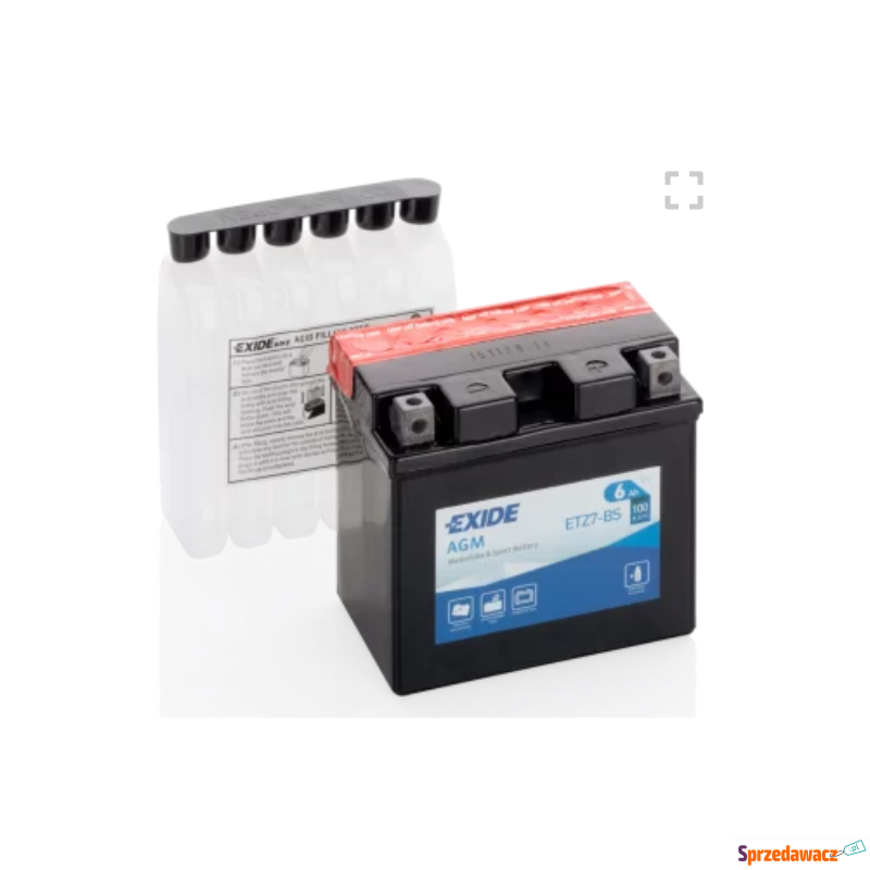 Akumulator motocyklowy ETZ7-BS 6Ah 100A en Exide - Układ elektryczny - Bydgoszcz