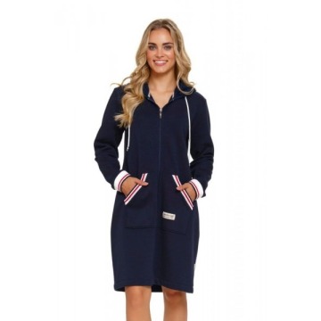 Szlafrok damski Doctor nap SMZ 4508 navy blue plus