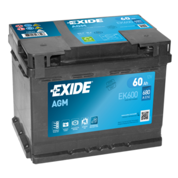 Akumulator 60Ah 680A Exide Agm Start&Stop EK600 - Akumulatory - Kalisz - zdjęcie 1