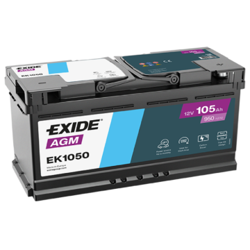 Akumulator 105Ah 950A  Exide Start Stop Agm EK1050 Prawy Plus
