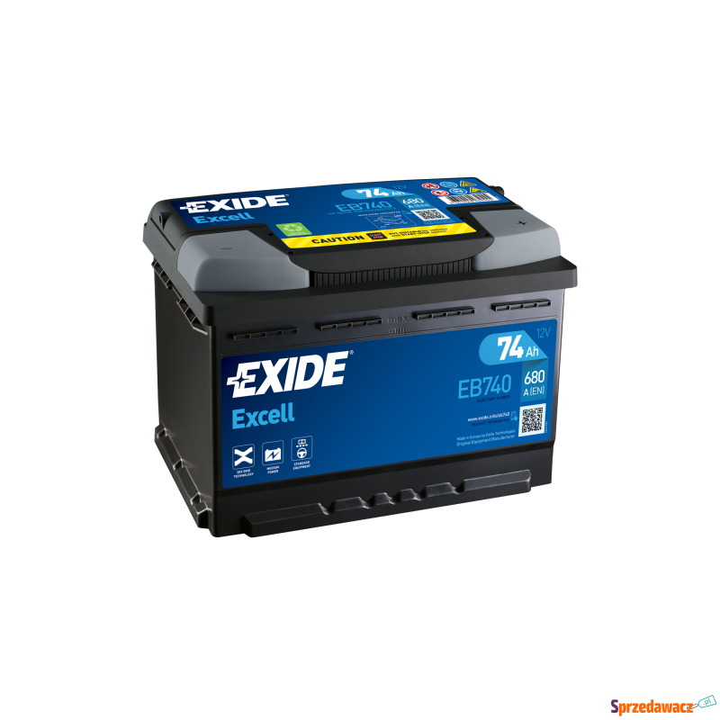 Akumulator 74Ah 680A Exide Excell P+ EB740 darmowy... - Akumulatory - Radom