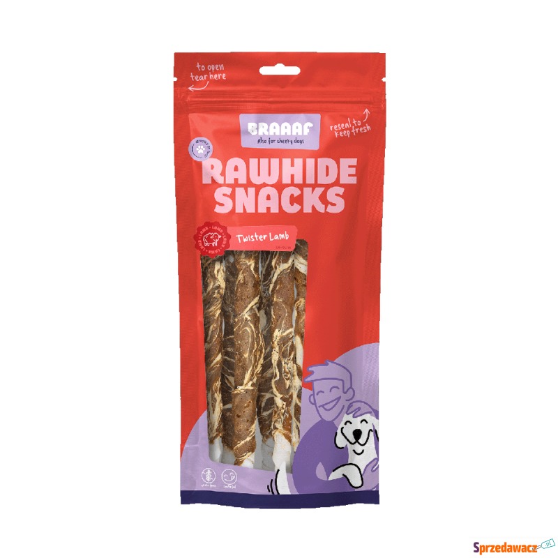 Braaaf Twister, jagnięcina z dorszem 21 cm (12... - Przysmaki dla psów - Otwock