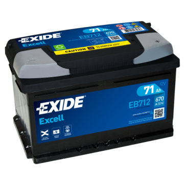 Akumulator 71Ah 670A Exide Excell Sienkiewicza... - Akumulatory - Mława - zdjęcie 1