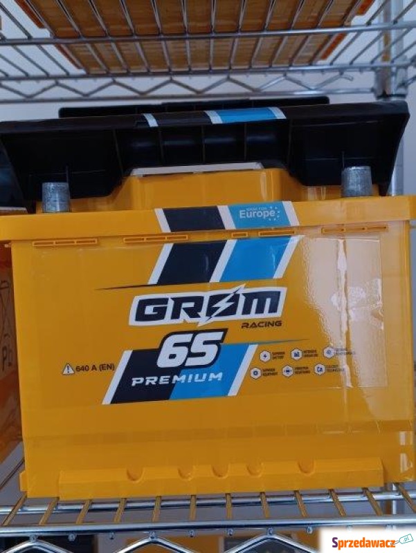 Akumulator 65Ah 640A EN GROM Racing prawy plus - Akumulatory - Jastrzębie-Zdrój