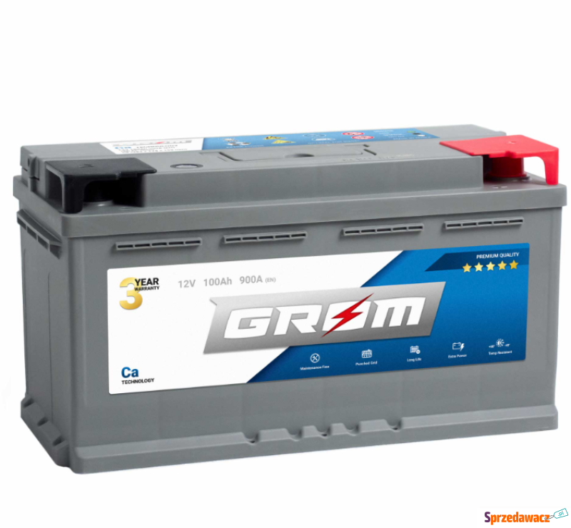 Akumulator 100Ah 900A Grom Premium...