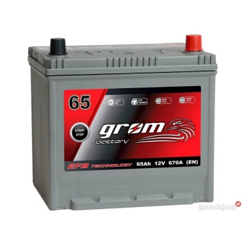 Akumulator EFB 65Ah 670A Japan Grom - Akumulatory - Mielec - zdjęcie 1