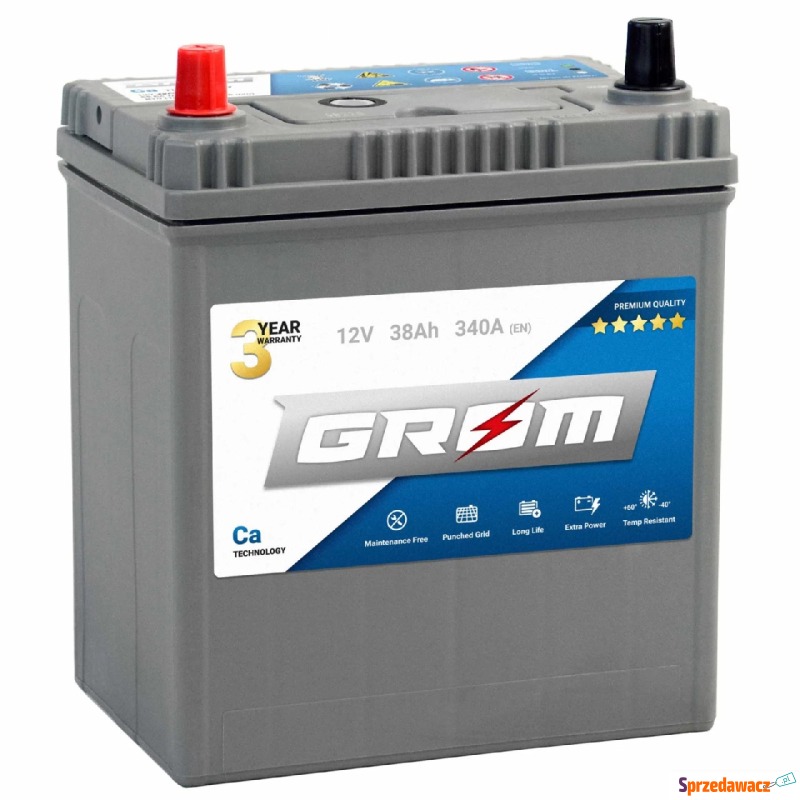 Akumulator 38Ah 340A Japan GROM Premium - Akumulatory - Mielec
