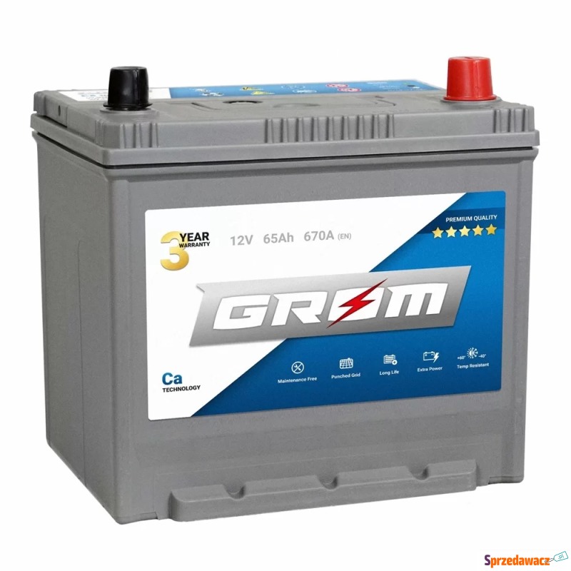 Akumulator 65Ah 670A EN Japan Grom Premium - Akumulatory - Mielec