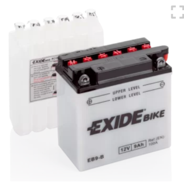 Akumulator YB9-B 12V 9Ah 100A motocyklowy Exide - Układ elektryczny - Piekary Śląskie - zdjęcie 1