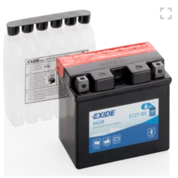 Akumulator YTZ7S 12V 6Ah 100A motocyklowy Exide