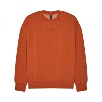 FOX BLUZA  WORDMARK OVERSIZED FLEECE CREW COGNAC