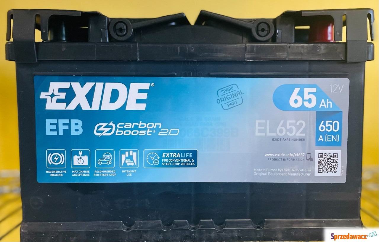 Akumulator 65Ah 650A Exide EL652...