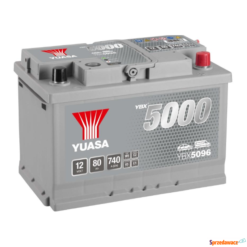 Akumulator 80Ah 740A Yuasa Silver Prawy Plus - Akumulatory - Kalisz