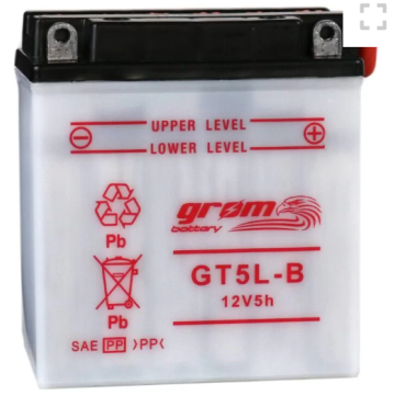 Akumulator 12V 5Ah 80A YB5L-B motocyklowy Grom - Układ elektryczny - Piekary Śląskie - zdjęcie 1