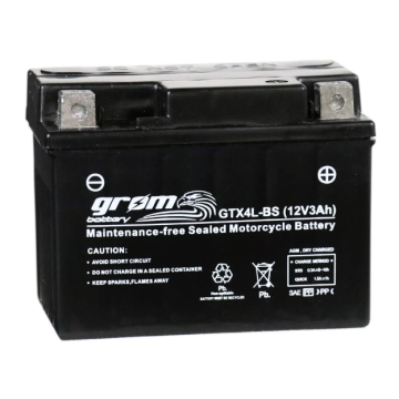 Akumulator 12V 3Ah 60A GTX4L-B motocyklowy Grom