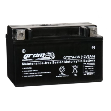 Akumulator 12V 6Ah 120A YTX7A-B motocyklowy Grom - Układ elektryczny - Piekary Śląskie - zdjęcie 1