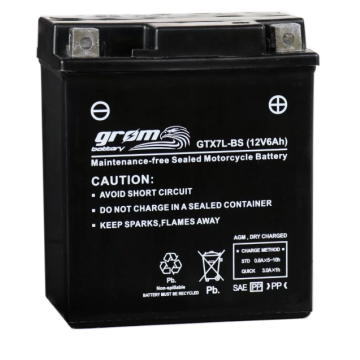 Akumulator 12V 6Ah 120A YTX7L-B Grom - Układ elektryczny - Piekary Śląskie - zdjęcie 1