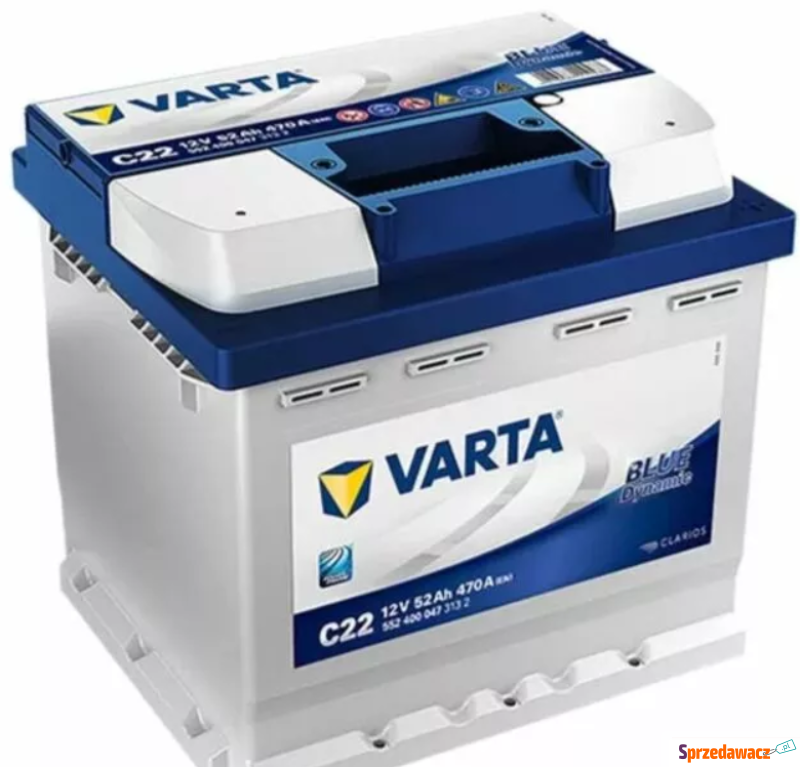 Akumulator 52AH 470A Varta C22 - Akumulatory - Siedlce