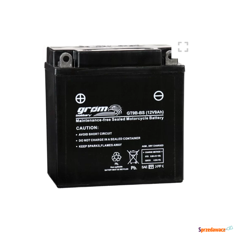 Akumulator 12V 8Ah 120A YT9B-B motocyklowy Grom - Układ elektryczny - Piekary Śląskie
