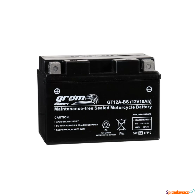 Akumulator 12V 10Ah 180A YT12A-BS motocyklowy... - Układ elektryczny - Piekary Śląskie