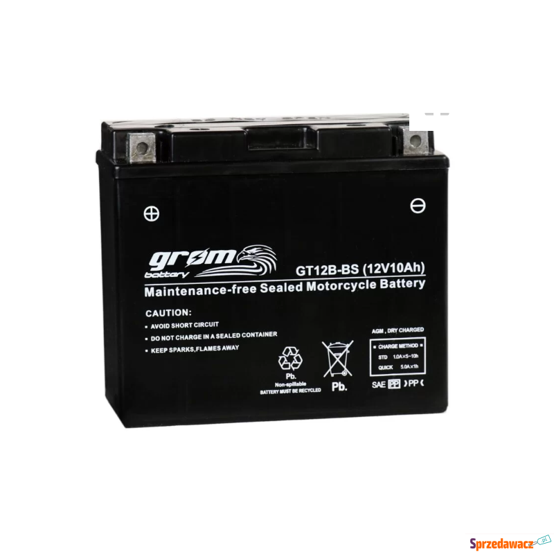 Akumulator 12V 10Ah 180A YT12B-BS motocyklowy... - Układ elektryczny - Piekary Śląskie