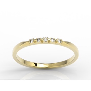 Pierścionek z żółtego złota z diamentami 0,07 ct wzór BP-3507Z K5-1,5