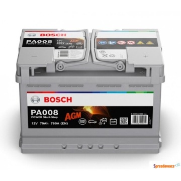 Akumulator AGM 70Ah 760A Bosch PA008 - Akumulatory - Wrocław - zdjęcie 1