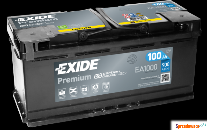 Akumulator Exide Premium 100Ah 900A EA1000 en... - Akumulatory - Gniezno