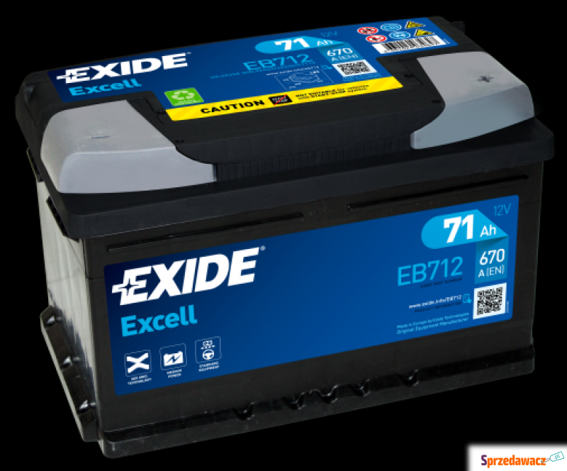 Akumulator Exide Excell 71Ah 670A...