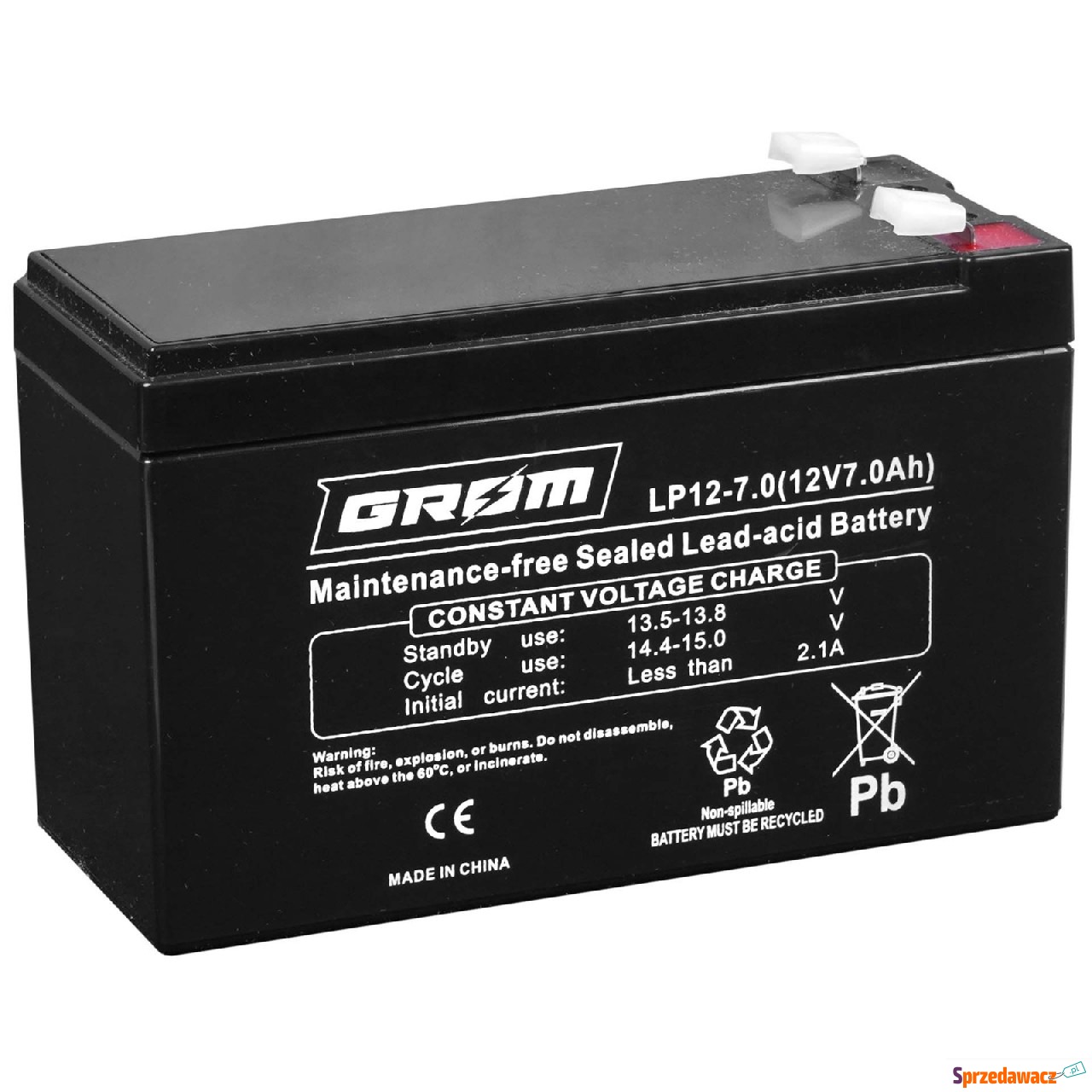 Akumulator 12v 7Ah grom