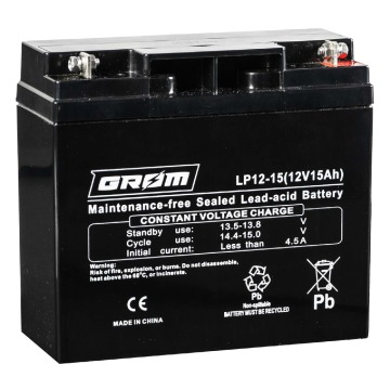 Akumulator 12v 15Ah grom